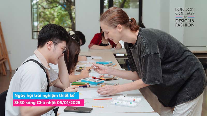 Ngày hội Trải nghiệm Thiết kế 2025 của London College for Design & Fashion - Hanoi